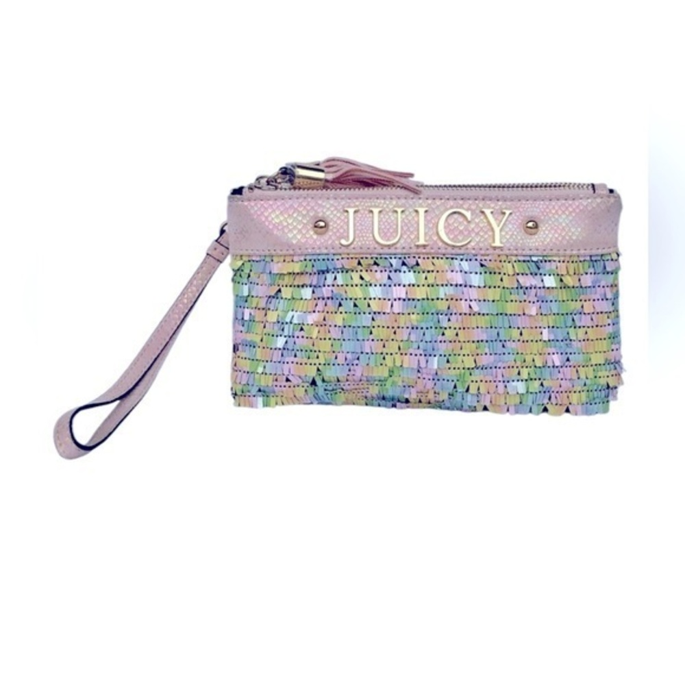 Vintage Juicy Couture Pastel Multicolor Sequin Wristlet